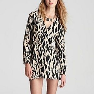 Parker Silk Leopard Wrap Dress